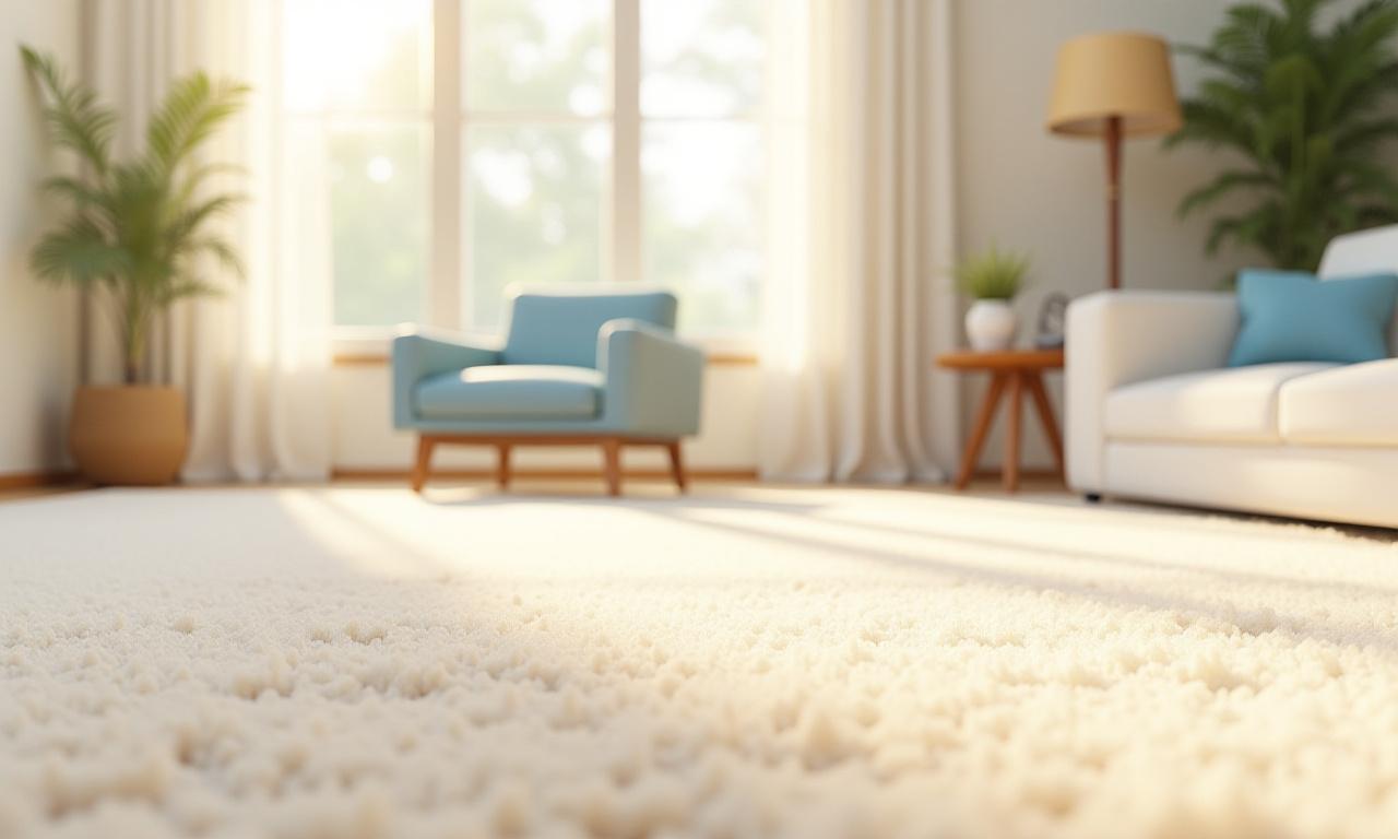 Pristine living room with clean carpets