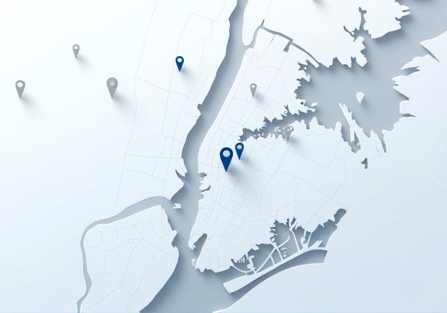 Map of service area in New York